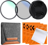 K&F Concept 52mm UV + CPL +Lens Cap + 3 Cleaning Cloths, Filter Set Ultraviolet Polarizing Cover Kit with Lens Filter Pouch (Nano-K Series).