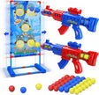 VINTOP Shooting Game Toy for Age 6, 7, 8, 9, 10+ Years Old Boys and Girls, Popper Air Toy Guns with Moving Shooting Target & 36 Foam Balls, Outdoor Garden Toys Gifts - Compatible with Nerf Toy Guns.