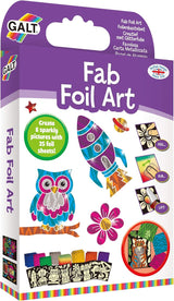 Galt Fab Foil Art - Creative Craft Kits for Kids and Childrens Fun Foil Art Activity Set for Girls and Boys - Includes Guide Book, 25 Colourful Foil Sheets and 8 Sparkly Pictures - Age 6 Years Plus.