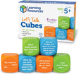 Learning Resources Let's Talk! Cubes, 6 Cubes with 36 Prompts, Ages 5+,Conversation Cubes, SEL & Autism Therapy,Back to School Supplies,Teacher Supplies.