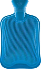 Hot Water Bottle Large 1.8L Rubber Hot Water Bag 1, 2 or 3 Pack Ribbed Surface One Side for Pain Relief Hot Cold Compress Cramps Back Pain Neck Pain (Blue/Red/Yellow, 3pcs).