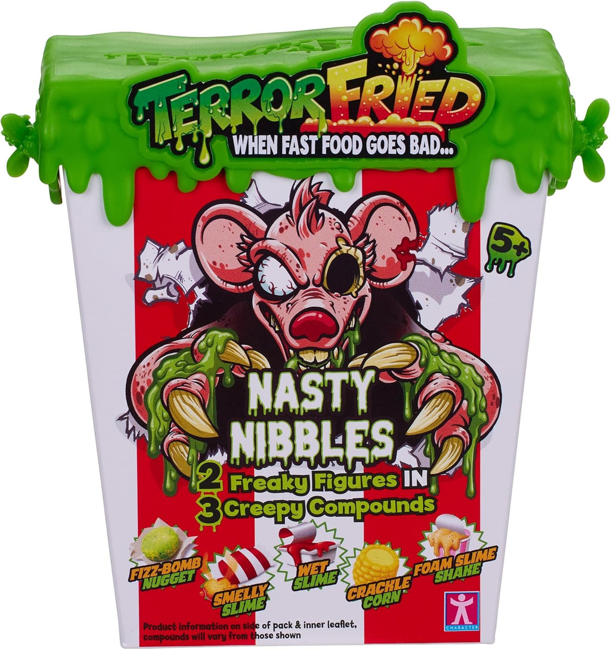 Terror Fried 08091 Nasty Nibbles, Gross collectables with Slime, Boys Aged 4-10, Multiple Compound Play, Multicolour.