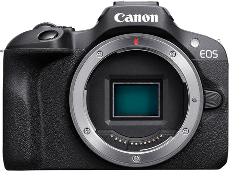 Canon EOS R100 - Compact Mirrorless Digital Camera - 24.1 MP, 4K Resolution - Dual Pixel CMOS AF, DIGIC 8 Processor - 6.5 FPS Continuous Shooting - Face & Eye Detection, Bluetooth, Wi-Fi, GPS.