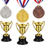 Toddmomy 1 Set Trophies and Medals for Kids Award Trophy Cup Award Medals with Neck Ribbon Party Favor.