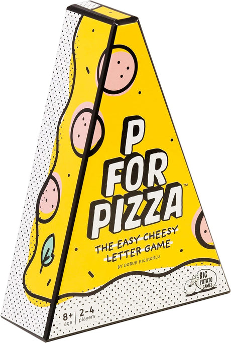 P for Pizza Board Game: Family Travel Game Great for Adults and Kids | Perfect For Holidays and Camping, Compact and Travel Friendly, Beach Game.