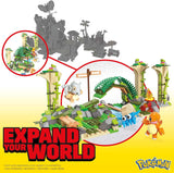 MEGA Pokémon Jungle Ruins building set, Cubone, Charmander and Omanyte figures, 464 compatible bricks and pieces connect with other worlds, toy gift set for boys and girls, ages 7 and up, HDL86.