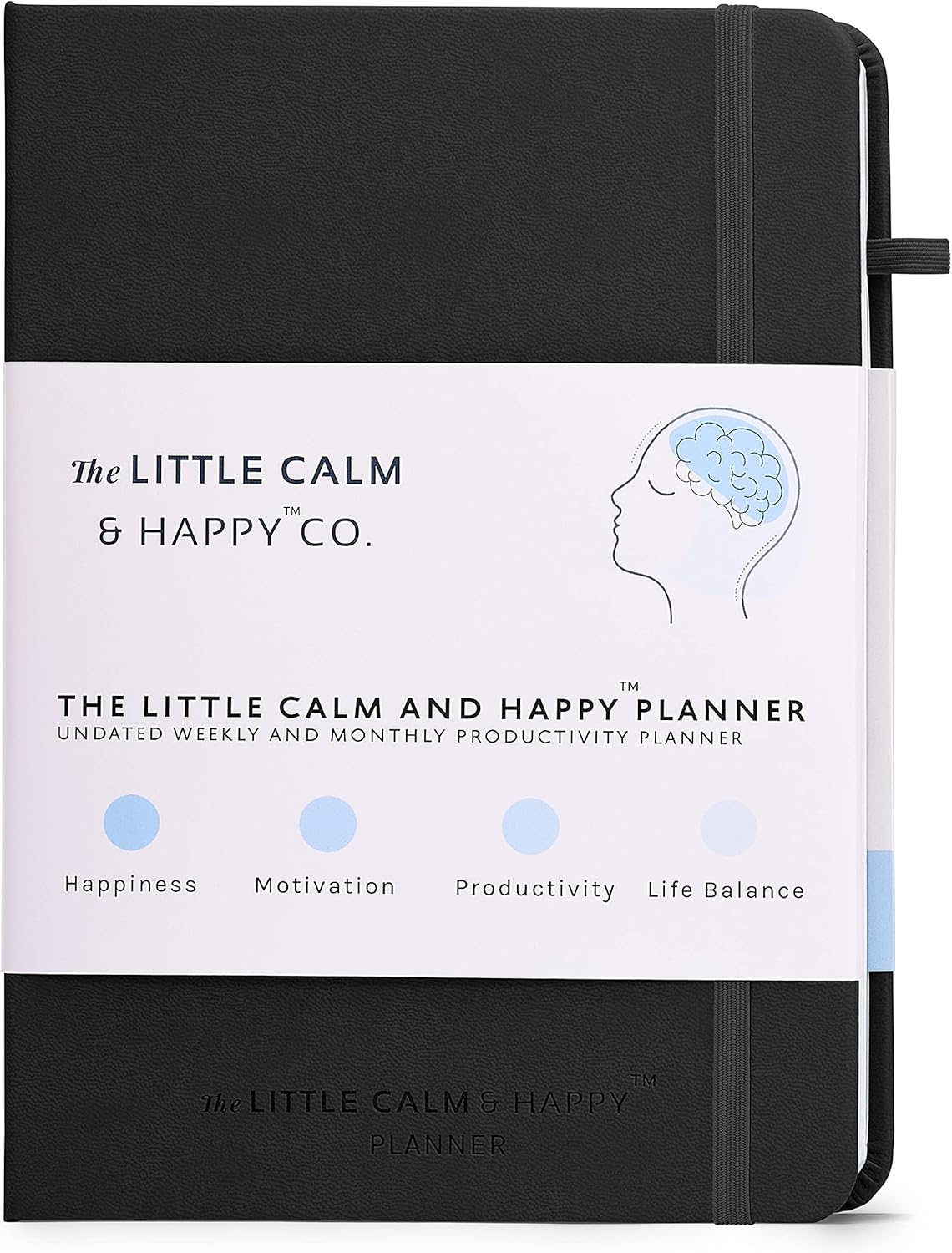 The Little Calm and Happy Planner – Weekly and Monthly Undated Productivity Planner Habit Tracker, Journal Notebook for Happiness, Motivation, Productivity and Life Balance – A5 (Hot Pink).