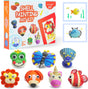 Shell Painting Kits for Kids - YPLUS 50 Pcs Art Craft Activity Toys for Kids Ages 4-6 3-6 4-8, Creativity Gift for Girls Boys, Seashell DIY Set.