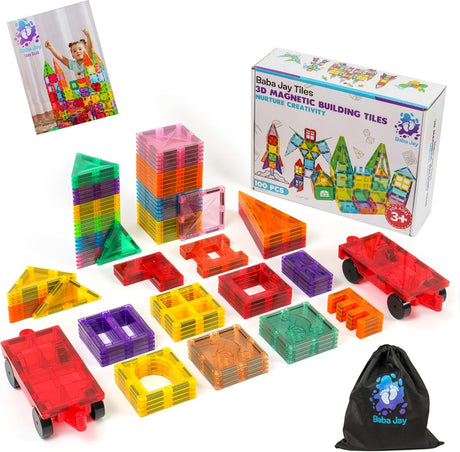 Baba Jay Magnetic Diamond Building Tiles (100 Pieces).