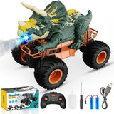 Dinosaur Toys for Boys, 1:16 Scale Remote Control Monster Truck Toys with Spray Roar LED Lights, Kids Toys for 4 5 6 7 8 Year Old Boys Gifts, Car Toys for Boys Toys Age 3 4 5 6 7 8 Gifts for Boys.