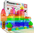 PicassoTiles 60 Piece Set 60pcs Magnet Building Tiles Clear Magnetic 3D Building Blocks Construction Playboards - Creativity beyond Imagination, Inspirational, Recreational, Educational, Conventional.