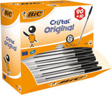 BIC Cristal Original Ballpoint , Comfortable Biro Pens, Medium Point (1.0mm), Assorted Colours, Pack of 10.