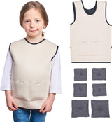 Weighted Vest for Kids | Provide Deep Pressure Comfort | ADHD Tools for Kids | Autism Sensory Clothing | Adjustable Weighted Vest | Weighted Compression Vest for Kids | Ensure a Secure Feeling.