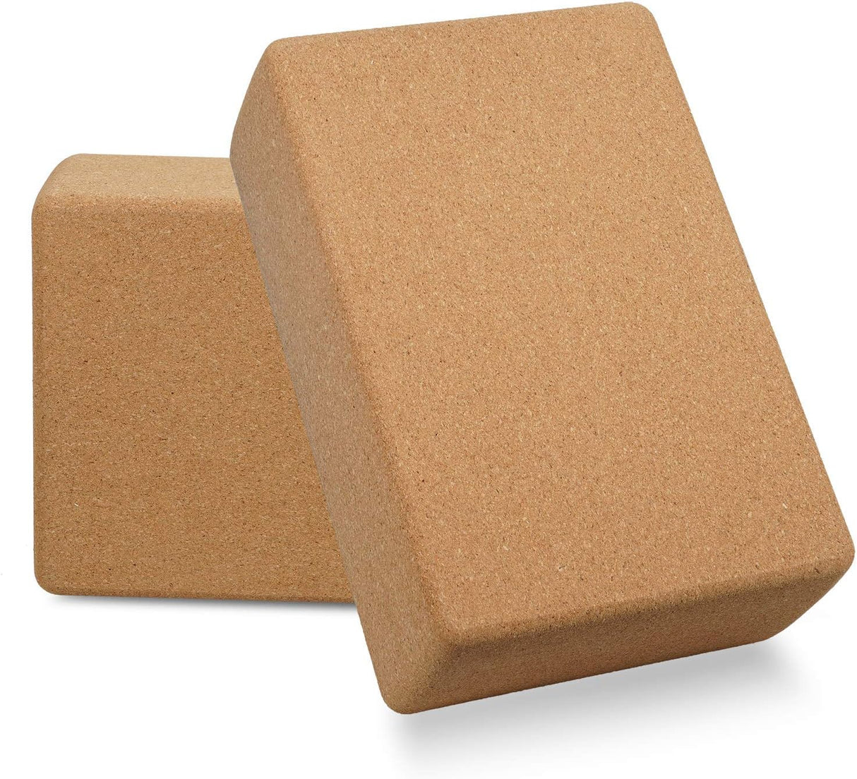 Eknnds Yoga Blocks 76 MM Yoga Blocks 2 Pack Cork Yoga Bricks Yoga Cork Bricks Fitness Blocks for Yoga Fitness Training Sports Pilates Handstand Yoga Blocks.