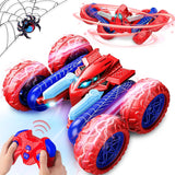 Dreamlandia Spider Toys Remote Control Cars Man Toys，360°Flips Rotating RC Cars Toys for 4-9 Year Old Boys Girls Birthday Gifts for 4-10 Year Old Boys Toys Age 4-9 Spidey and His Amazing Friends.