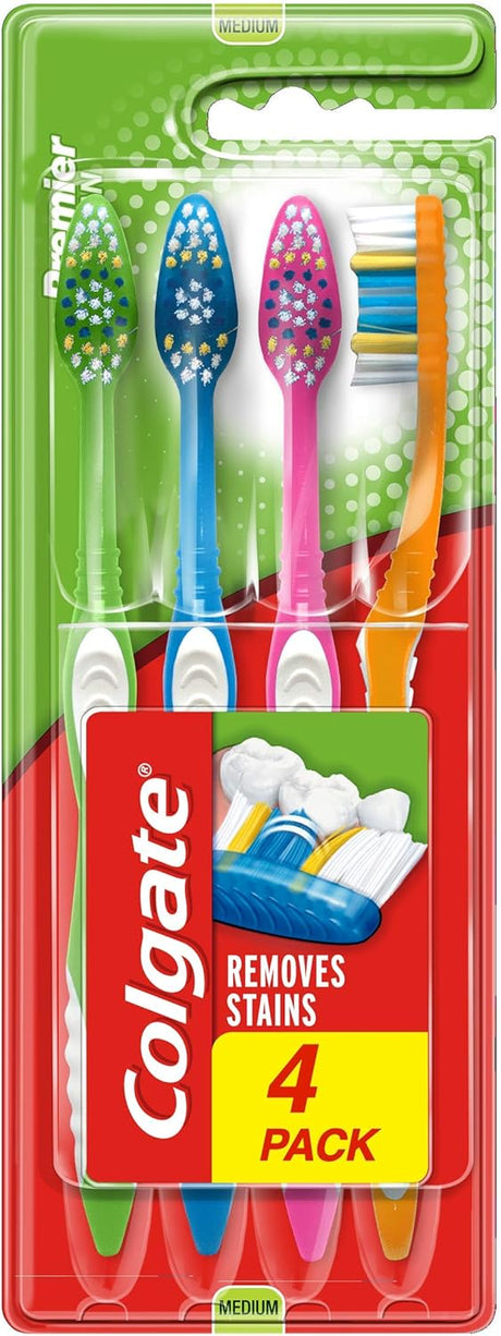 A - Z Colgate Toothbrush Premier Clean 4 Pack White.