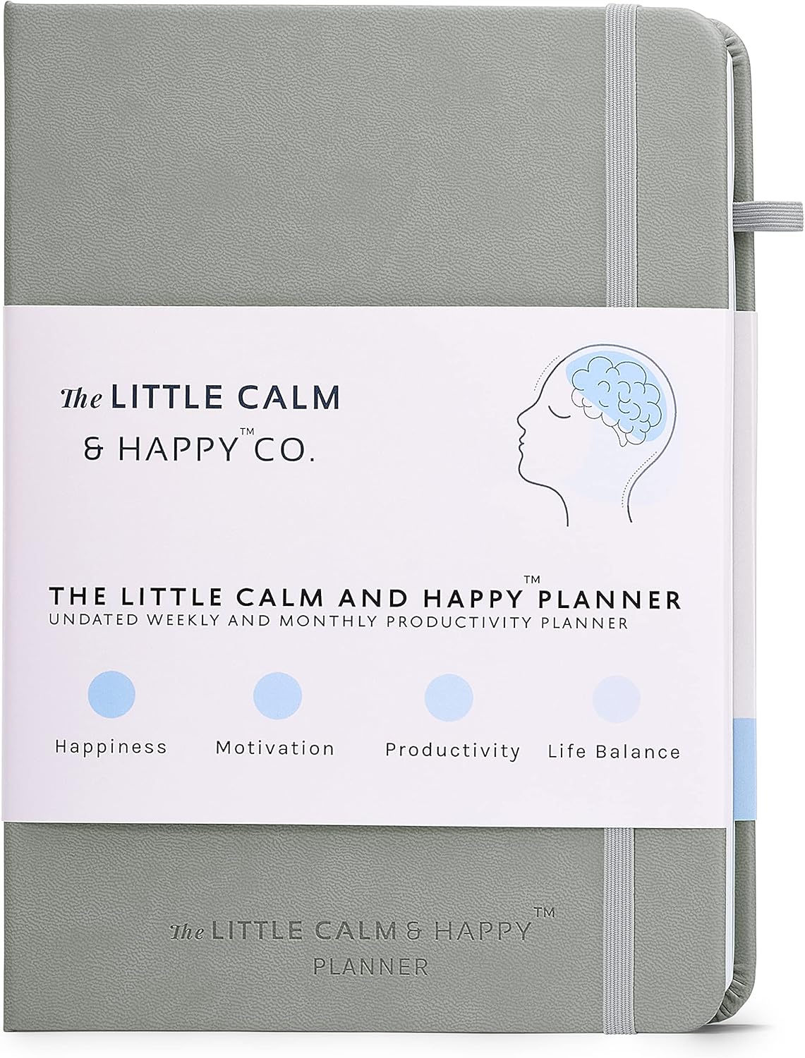 The Little Calm and Happy Planner – Weekly and Monthly Undated Productivity Planner Habit Tracker, Journal Notebook for Happiness, Motivation, Productivity and Life Balance – A5 (Hot Pink).