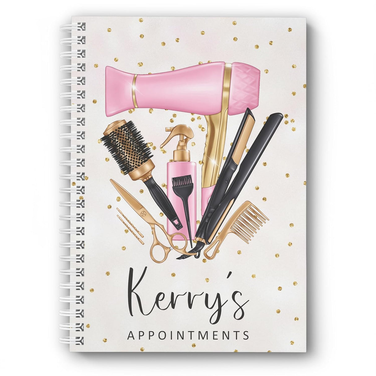 Personalised Appointment Book Diary, Hairdresser, Hair Salon, Dated, Any Month/Year Start 2023, 2024, 2025, 2026.