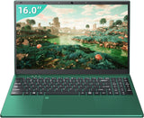 Fsjun [Win 11 Pro/Office 2019 16 inch Laptop FHD(1920 * 1200) IPS Display, Celeron N5105 CPU(up to 2.9GHz), 16GB DDR4 RAM, 1TB SSD, Full-Size Numeric Backlit KB, HDMI (16G+1TB, Dark Green).