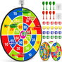 Doloowee 29 Inches Kids Dart Board Set, Boys Toys Double Sided Dartboards with 20 Velcro Sticky Balls, 8 Darts, Indoor Outdoor Party Games Toys Gifts for 4 5 6 7 8 Year Old Boy Girl and Adult.