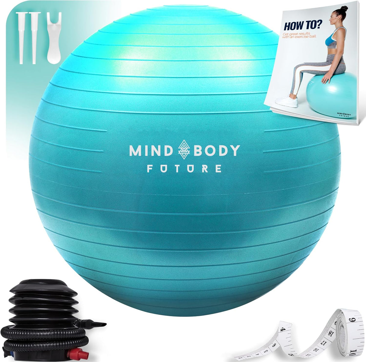 Exercise Ball Chair (55cm, 65cm & 75cm) - Yoga Ball & Stability Ring. For Pregnancy, Balance, Pilates or Birthing Therapy. Use at Office, Gym or Home. Anti-Burst and Anti-Slip Premium Grade.