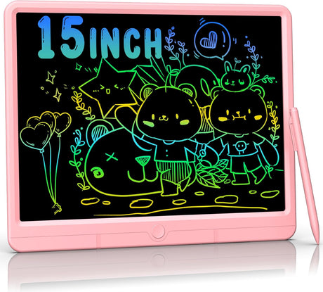 TUGAU LCD Writing Tablet for Adults and Kids, 15 inch Drawing Writing Scribble Boards Writing Board, Good for Educational Learning Office Communication Tool, Office Memo Boards, Message Boards.