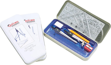 Oxford Educational Supplies Geometry Set in a Tin.