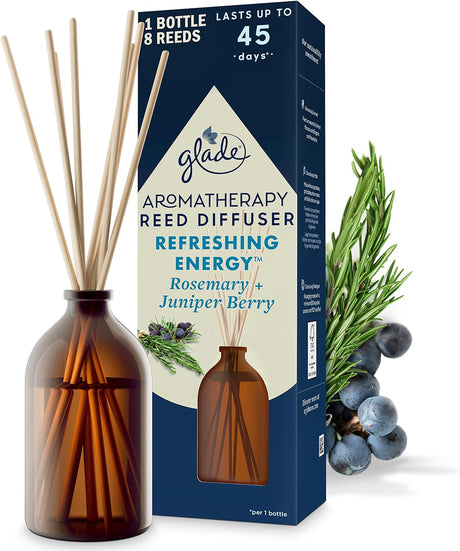 Glade Aromatherapy Reed Diffuser, Home Decor Essential Oils Diffuser Calming Fragrance, Moment of Zen with French Lavender & Australian Sandalwood, 80 ml.