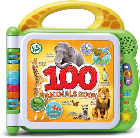 LeapFrog 100 Animals Book, Baby Book with Sounds and Colours for Sensory Play, Educational Toy for Kids, Preschool Bilingual Learning Games for Boys and Girls Aged 18 Months, 1, 2, 3 Years.