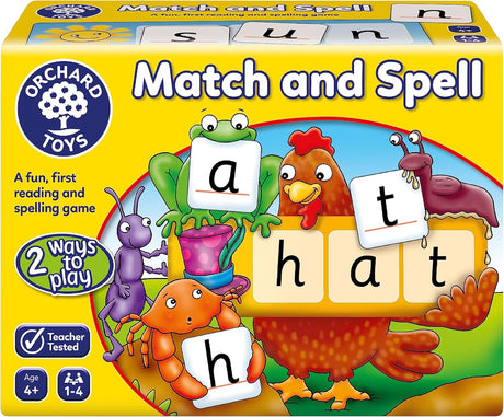 Orchard Toys Match and Spell Game - Kids Learning & Educational Toys with Sight Words & Flash Cards - Alphabet & Spelling Games for 4 Year Olds and Up - Word Building & Phonics Games for Boys & Girls.