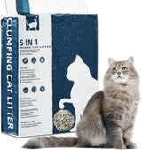 Tofu Cat Litter Clumping Litter for Cats, 5 in 1 Mixed Cats Litter Unscented Dust-Free Flushable Odor Control Fast Drying Clumping Kitty Litter (2 PACK-7.2 KG)