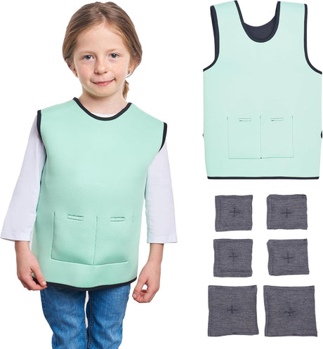 Weighted Vest for Kids | Provide Deep Pressure Comfort | ADHD Tools for Kids | Autism Sensory Clothing | Adjustable Weighted Vest | Weighted Compression Vest for Kids | Ensure a Secure Feeling.