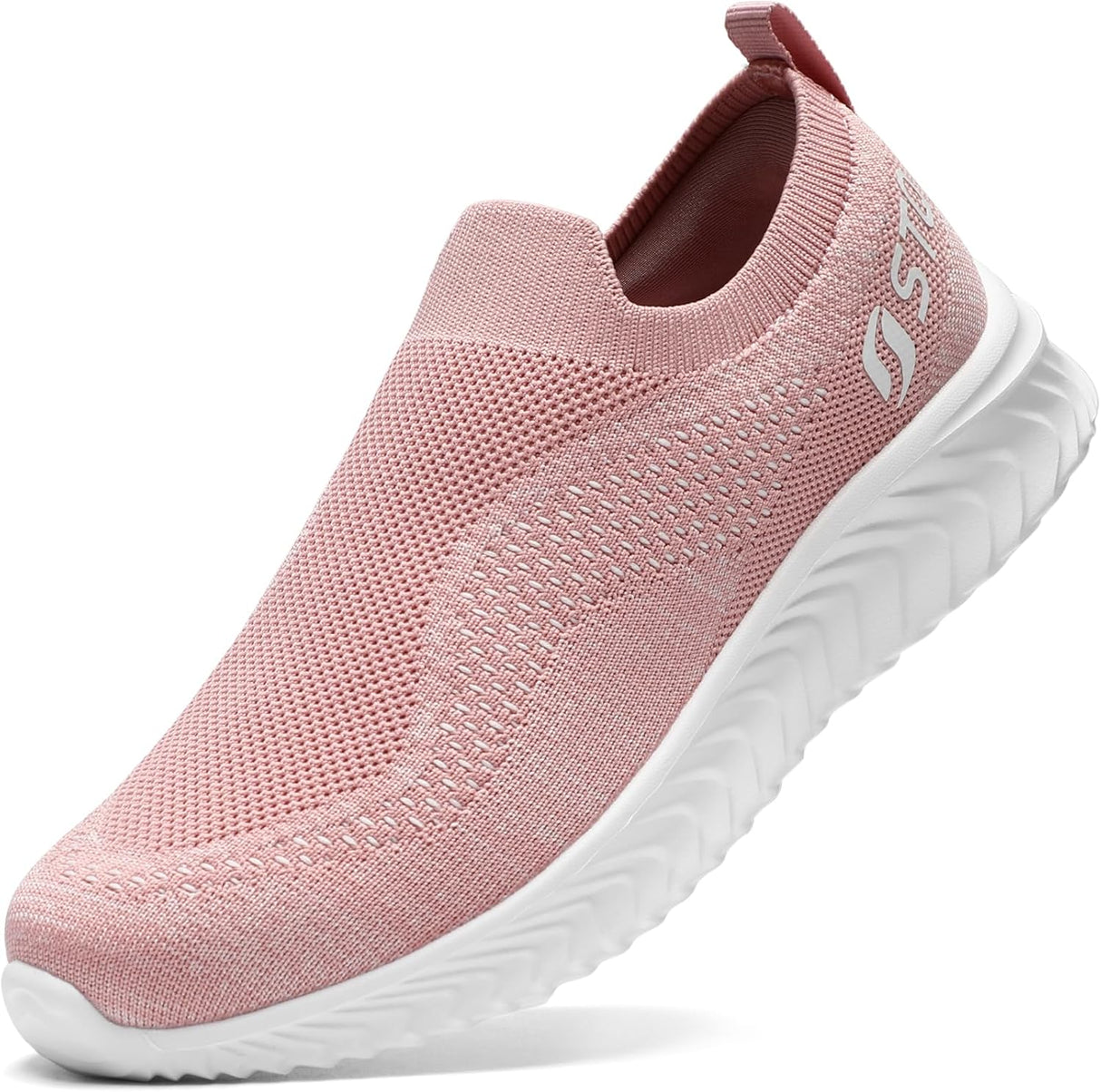 STQ Womens Trainers Slip on Memory Foam Causal Walking Shoes.