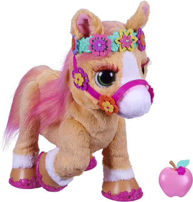 FurReal friends Cinnamon, My Stylin’ Pony Toy, Electronic Pet, 80+ Sounds and Reactions; 26 Accessories; Ages 4 and Up, Multicolor, 35 cm.