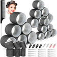 ELONSEY 13 PCS Hair Curlers Rollers Hair Roller with 8 Roller 60mm, 3PCS Duckbill Clips 1 Comb 1 Braider Hair for Long Short Thick Fine Volume Bangs Hair (Hair Roller 13 Pack).