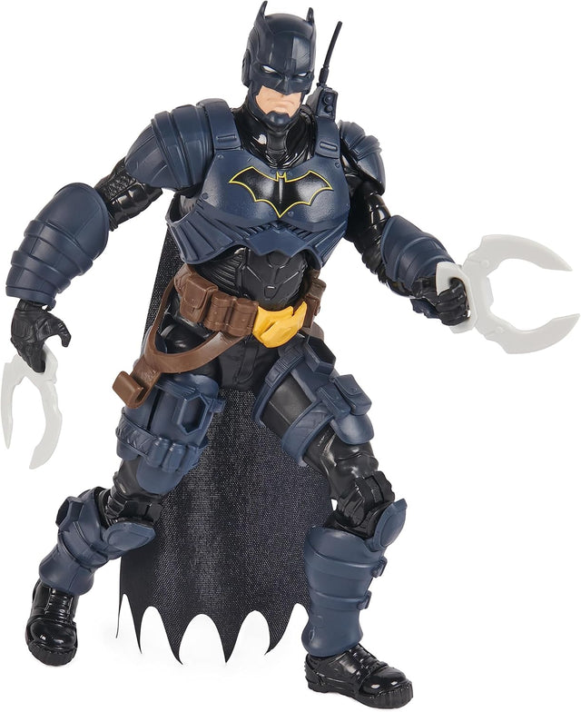 DC Comics, Batman Adventures, Batman Action Figure with 16 Armour Accessories, 17 Points of Articulation, 30cm, Super Hero Kids’ Toy for Boys and Girls.