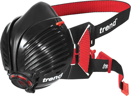 Trend Air Stealth P3 Dust Mask Respirator (Medium/Large) with Replaceable HEPAC Filters, Mask for Building & Construction Work, STEALTH/ML.