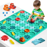 burgkidz Kids Toys STEM Board Games - Smart Logical Road Builder 56 x 56CM Big Board Maze Puzzle Games with Marbles For Multiplayer & Family, Educational Birthday Gifts for Boys Girls 4-8 Years.