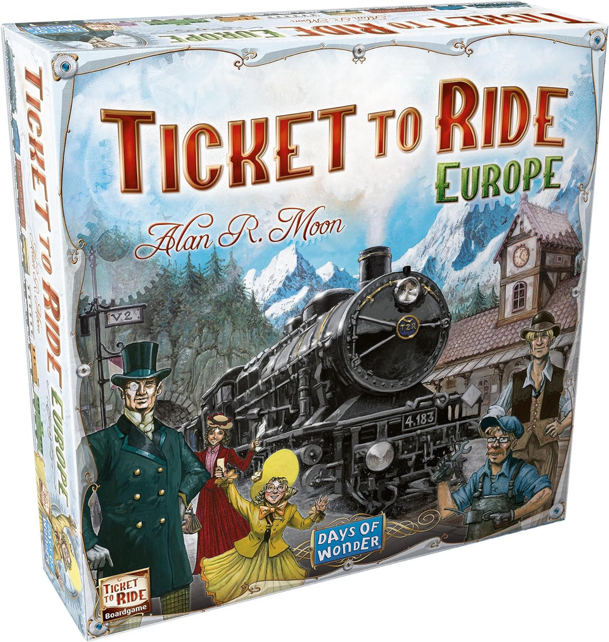 Days of Wonder | Ticket to Ride Europe Board Game | Ages 8+ | For 2 to 5 players | Average Playtime 30-60 Minutes, Blue.