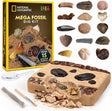 National Geographic Mega Fossil Dig Kit - Excavate 15 Genuine Prehistoric Fossils, Kids Fossil Kit, Educational Toys, Great Science Kit Gift for Girls and Boys (Amazon Exclusive).