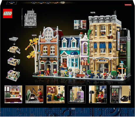 LEGO 10278 Icons Police Station Large Construction Set, Collectible Model Kits for Adults to Build, Modular Buildings Collection.