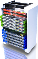 ADZ Game Storage Tower – Universal Games Storage Tower – Stores 12 Game or Blu-Ray Disks – Game Tower Rack for PS4, PS5, Xbox One, Xbox Series X/S, Switch Games and Blu-Ray Cases.