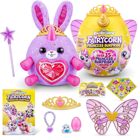 Rainbocorns Fairycorn Princess Series 6 Tee-Are the Kitty - Collectible Plush - Magical Fairy Princess Surprises, Cuddle Plush Stuffed Animal, Stickers (Kitty).