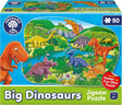 Orchard Toys Big Dinosaurs Jigsaw Puzzle for Kids - Large, 50-Piece, Dinosaur Floor Puzzles for 4+ Year Olds - Giant Games and Educational Toys for Children, Toddlers, Boys and Girls - 58 x 40 cm.