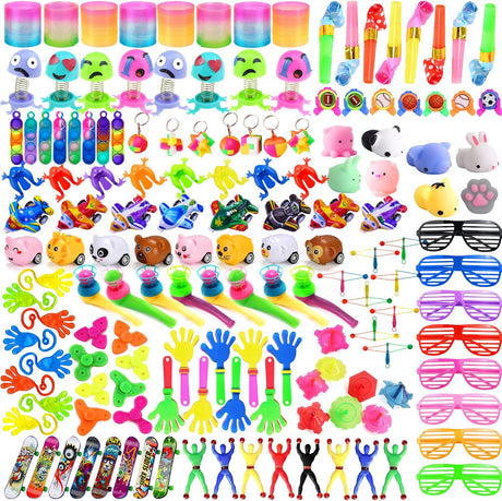 Lubibi 160PCS Party Bag Fillers For Kids Unisex，Fidget Toys Party Supplies，Party Favors Toys Gift For Kids Birthday Party Goody Bag Box Pinata Stocking Fillers Game Prizes, Classroom Rewards.