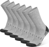 BUDERMMY Mens Socks Cushioned Work Socks Walking Socks Womens Crew Athletic Socks for Outdoor Hiking Trainer Running.