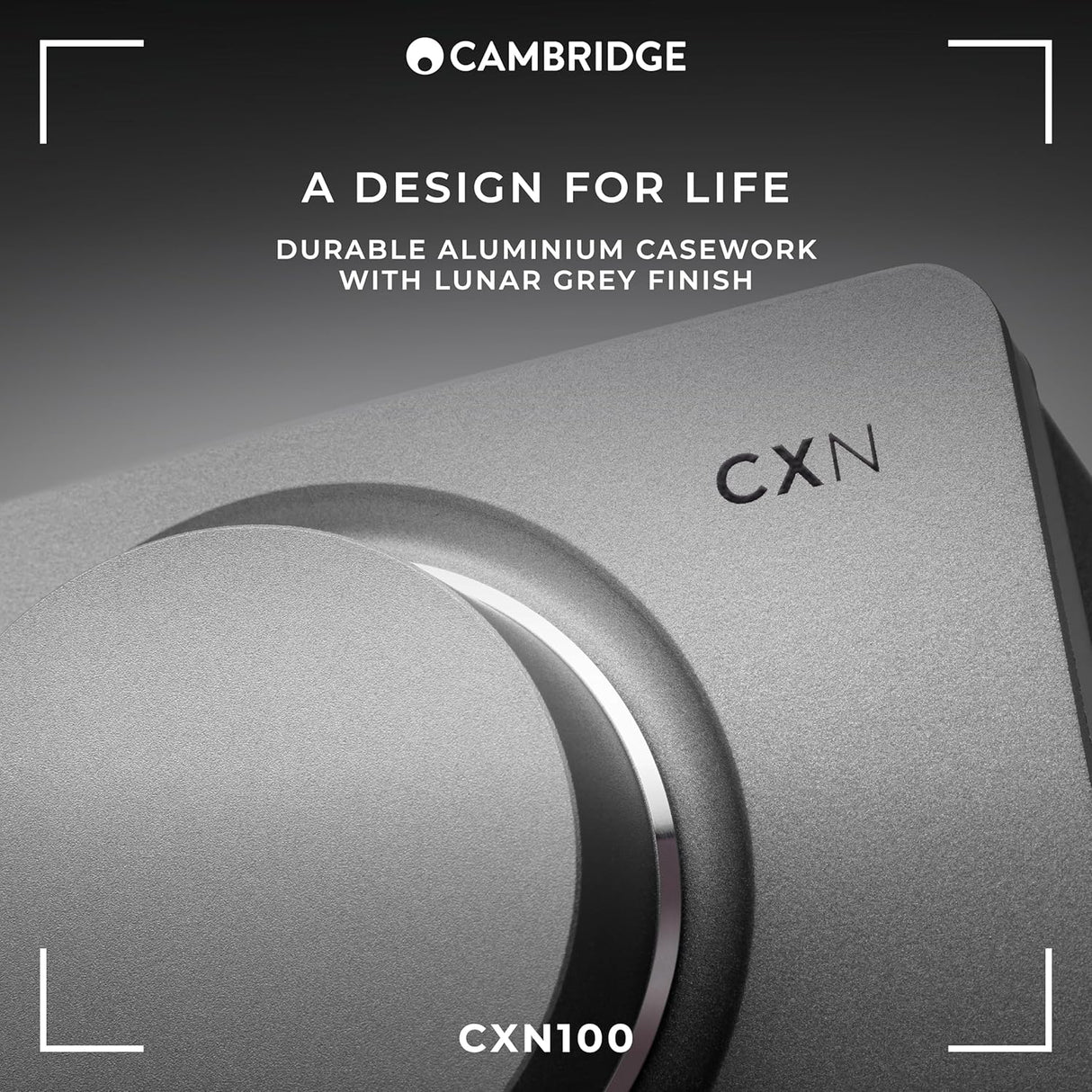 Cambridge Audio CXN100 - Separate High Resolution WiFi Network Audio Player, Streamer and Pre Amp with Display Featuring Chromecast Built-In, Internet Radio and SABRE Reference DAC - Lunar Grey.