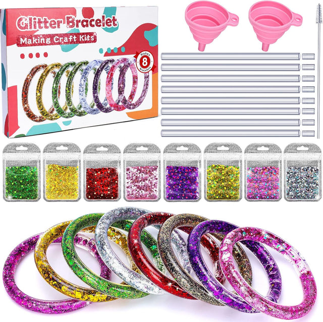 Kids Bracelet Making Kits Gifts: Toys Age 5 6 7 8 9 10 Arts and Crafts Sets for Birthday Party Bag Fillers Supplies Toy 4-11 Year Old Girl Boy Friendship Craft Kit Presents.