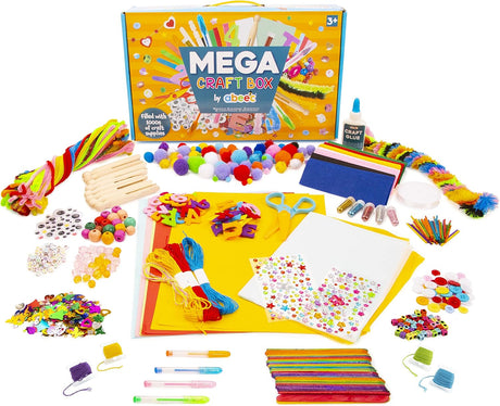 abeec Giant Craft Kit for Kids | Arts and Crafts Supplies Kit | Comprehensive Craft Box for Ages 5 and Over, Ideal for Both Boys and Girls.