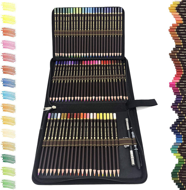 ZZONEART 72 Colored Pencils Professional Drawing Pencils Art Set with Zipper Case for Adults Coloured Pencils for Coloring Book Drawing Writing Sketching and Doodling Designs.